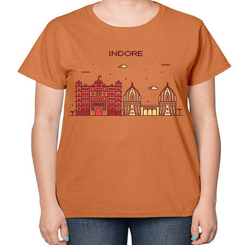 Indore 953# - cities-  Ladies T-Shirt