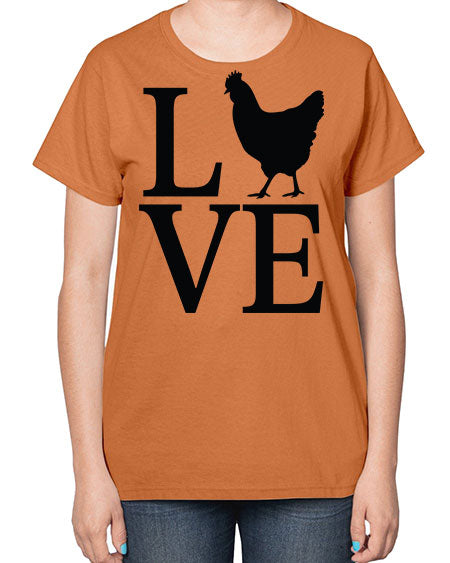 Love - chicken-  Ladies T-Shirt