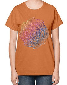 Mandala Dream Rainbow Glitter 760# - mandala-  Ladies T-Shirt