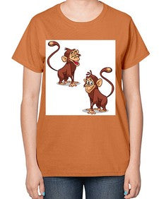 Monkey 175# - cartoon general-  Ladies T-Shirt