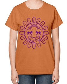 Moody sunflower 184# - cartoon general-  Ladies T-Shirt