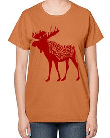MooseMandala 940# - mandala-  Ladies T-Shirt
