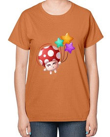 Mushroom 191# - cartoon food-  Ladies T-Shirt