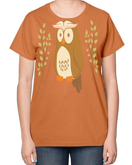 Owl of Athena Long Sleeve A TurtleRabbit 14# - owl-  Ladies T-Shirt