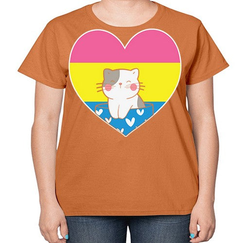 Pansexual Kawaii Cat Anime Art Anime 272# - anime-  Ladies T-Shirt