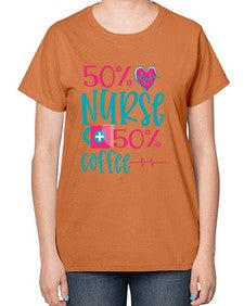 Percent Nurse Percent Coffee Style 1306# - nurse-  Ladies T-Shirt