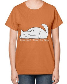 Perfect Time to Nap - cats-  Ladies T-Shirt