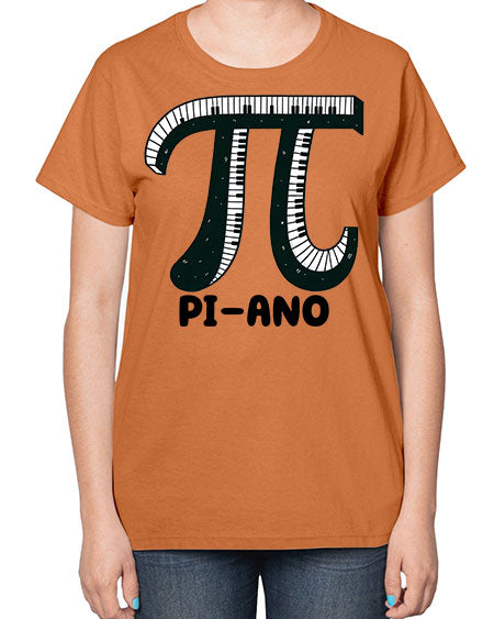 Piano Funny Math Music Sublimation 37# - pi-  Ladies T-Shirt