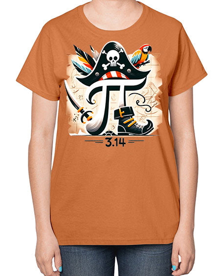 Pirate Pi Day Sublimation Design 39# - pi-  Ladies T-Shirt