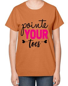 Pointe your toes 176# - ballet-  Ladies T-Shirt