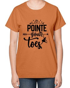 Pointe your toes 177# - ballet-  Ladies T-Shirt