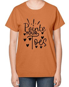 Pointe your toes 178# - ballet-  Ladies T-Shirt