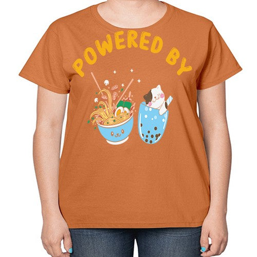 Ramen Bubble Tea Japanese Noodles Anime 278# - anime-  Ladies T-Shirt
