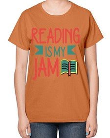 Reading is my jam 702# - librarian-  Ladies T-Shirt