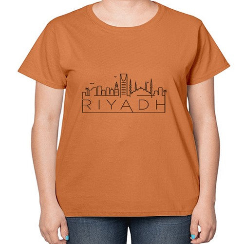 Riyadh Minimal Skyline 1738# - cities-  Ladies T-Shirt