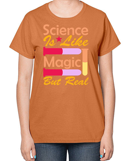 ScienceIsLikeMagicButScience tshirt design Sciencetshirtdesign 50# - general science-  Ladies T-Shirt