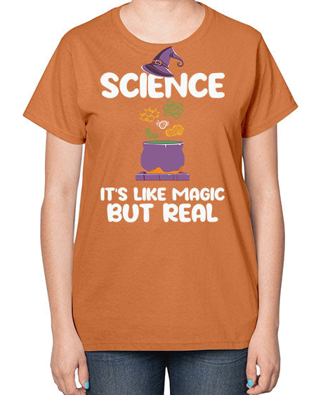 ScienceItsLikeMagicButScientistSkinite Scientist Skinite 48# - general science-  Ladies T-Shirt