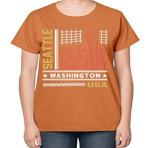 Seattle 1809# - cities-  Ladies T-Shirt