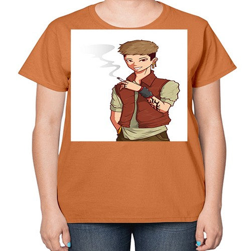 Smoker street boy 61# - anime-  Ladies T-Shirt