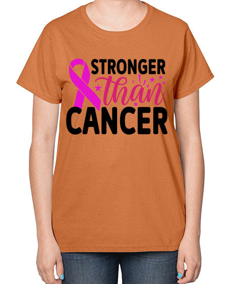 Stronger Than Cancer 6# - breast cancer-  Ladies T-Shirt