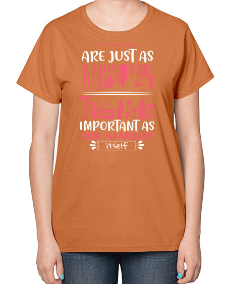 The right tools are just as important as the makeup itself Style 181# -makeup  Ladies T-Shirt