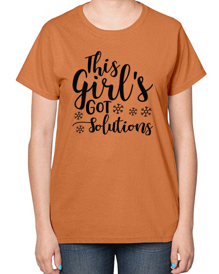 This Girl s Got Solutions 17# - general science-  Ladies T-Shirt