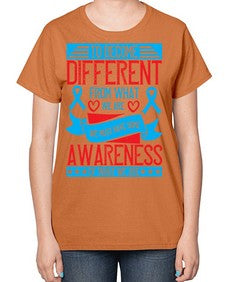 To become different from what we are we must have some awareness of what we are Style 11# - Self awareness-  Ladies T-Shirt