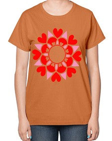 ValentineMandalaOPT 1194# - mandala-  Ladies T-Shirt