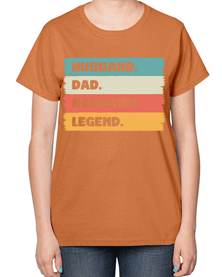 VintageHusbandDadScientistLegendScientistSkinite Scientist Skinite 14# - general science-  Ladies T-Shirt