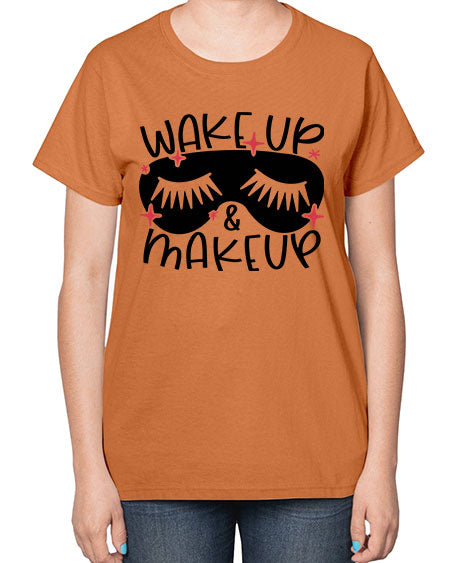 Wake Up Makeup Style 8# -makeup  Ladies T-Shirt