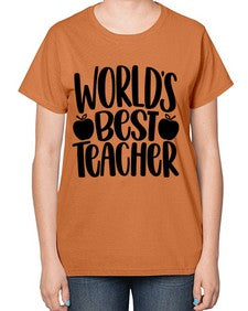 Worlds Best Teacher Style 1657# - teacher-  Ladies T-Shirt