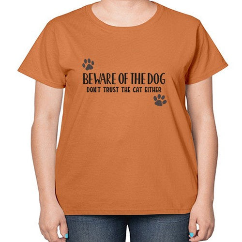 beware of the dog 61# - dogs-  Ladies T-Shirt