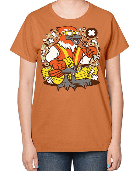 bird mechanic worker 21# - birds-  Ladies T-Shirt