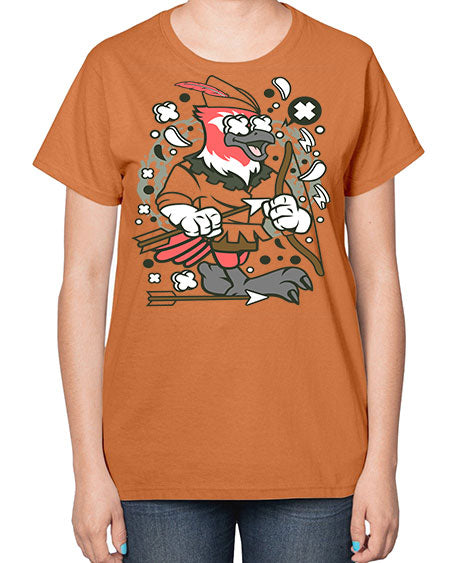 bird robin hood 25# - birds-  Ladies T-Shirt