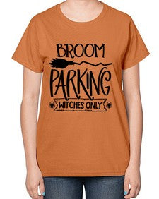 broom parking witches only 46# - witch-  Ladies T-Shirt