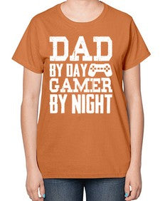 dad by day gamer by night 68# - video games-  Ladies T-Shirt