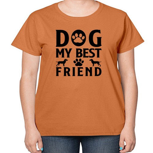 dog my best friend 88# - dogs-  Ladies T-Shirt