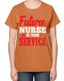 future nurse at your service 812# - nurse-  Ladies T-Shirt