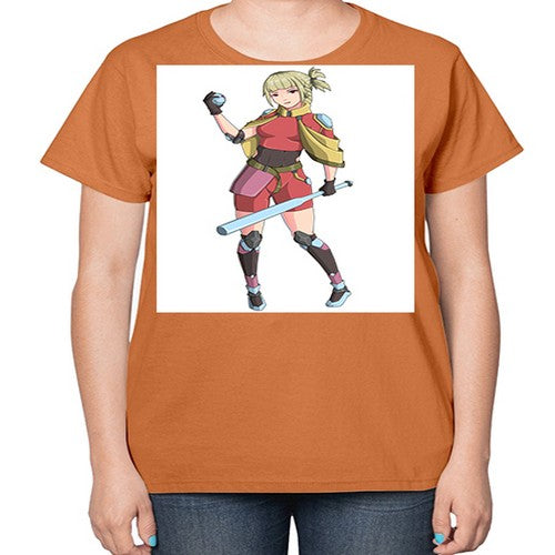 girl bring stick3# - anime-  Ladies T-Shirt