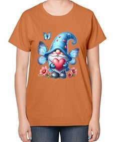 gnome with butterfly 01# - gnome-  Ladies T-Shirt