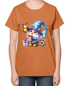 gnome with butterfly 03# - gnome-  Ladies T-Shirt