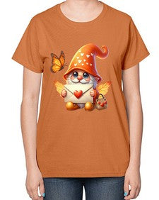 gnome with butterfly 06# - gnome-  Ladies T-Shirt