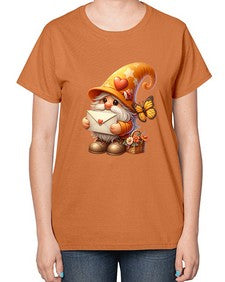 gnome with butterfly 09# - gnome-  Ladies T-Shirt