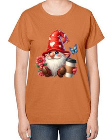 gnome with butterfly 12# - gnome-  Ladies T-Shirt
