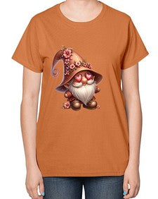 gnome with butterfly 15# - gnome-  Ladies T-Shirt