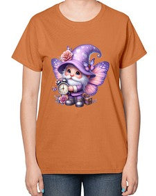 gnome with butterfly 18# - gnome-  Ladies T-Shirt