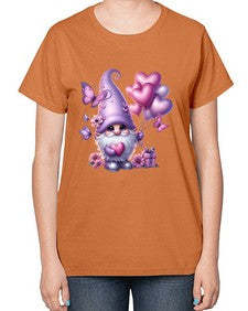 gnome with butterfly 19# - gnome-  Ladies T-Shirt