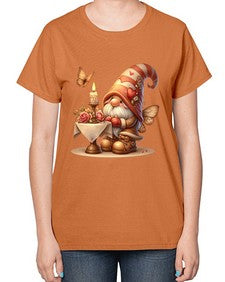 gnome with butterfly 21# - gnome-  Ladies T-Shirt