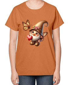 gnome with butterfly 22# - gnome-  Ladies T-Shirt