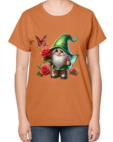 gnome with butterfly 26# - gnome-  Ladies T-Shirt